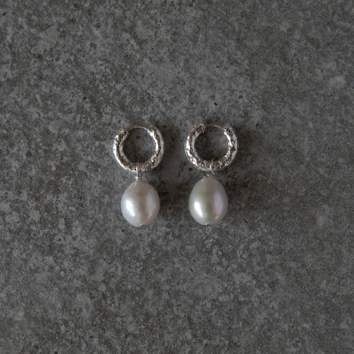 Freshwater Baroque Pearl Earring Hoop Wedding Baroque Earring Handcrafed Pearl Earring Wedding Guest Earrings