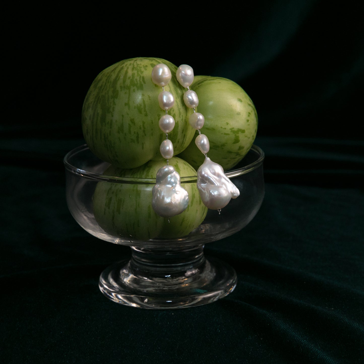 Long baroque pearl earring for wedding long dangle freshwater chuncky big pearl earring Product Details