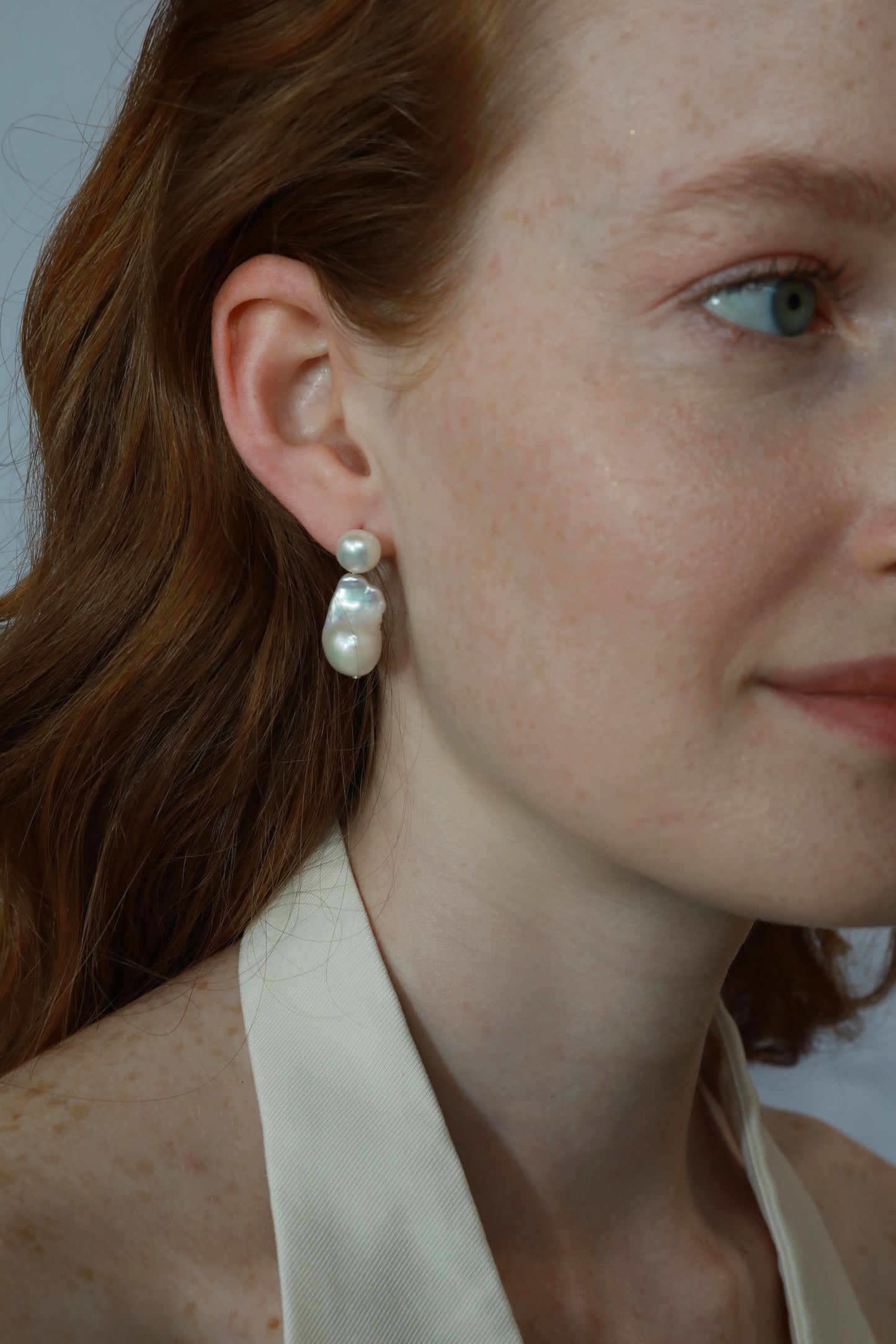 Natural Baroque Pearl Earring Wedding Pearl Earring Bridal Earrings Big Chucky Freshwater Baroque Pearl Earring bridal pearl earring