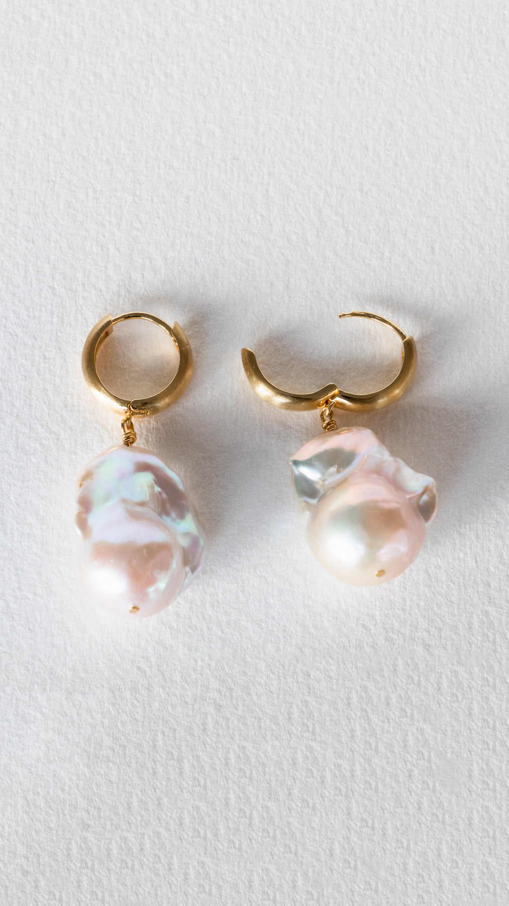 Natural Baroque Pearl Earring Wedding Pearl Earring Bridal Earrings Big Chucky Freshwater Baroque Pearl Earring with gold filled hoop