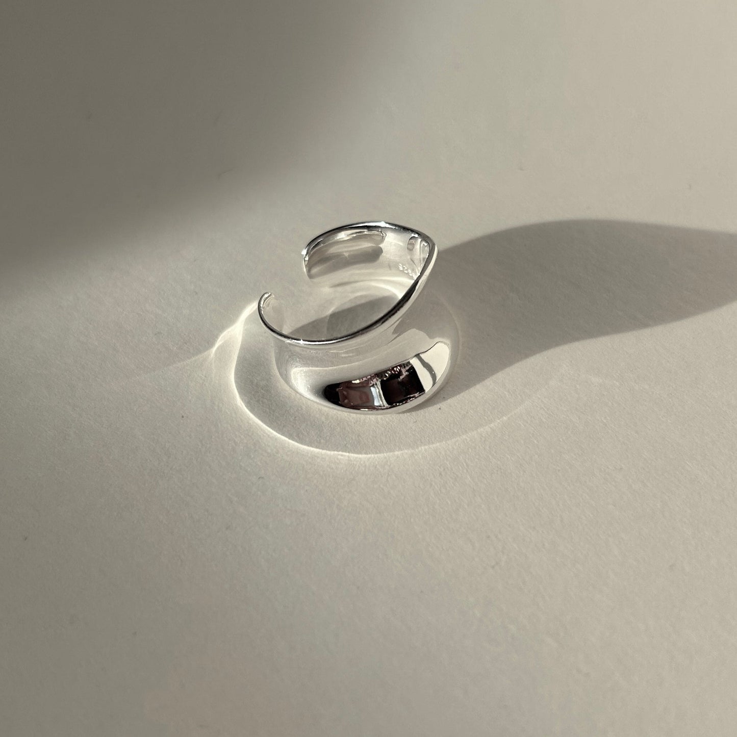 Sterling Silver Adjustable Ring Minimalistic jewelry product Hypoallergenic silver rings