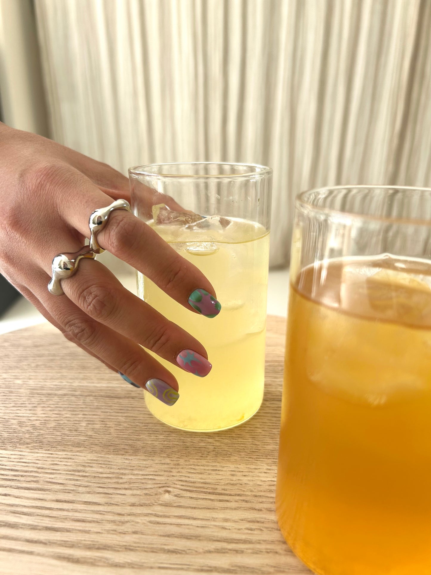 sterling silver organic shape ring chunky model