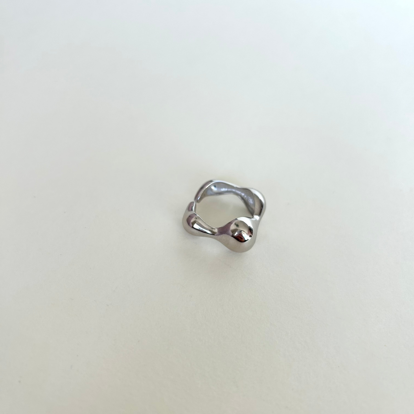 sterling silver organic shape ring chunky product