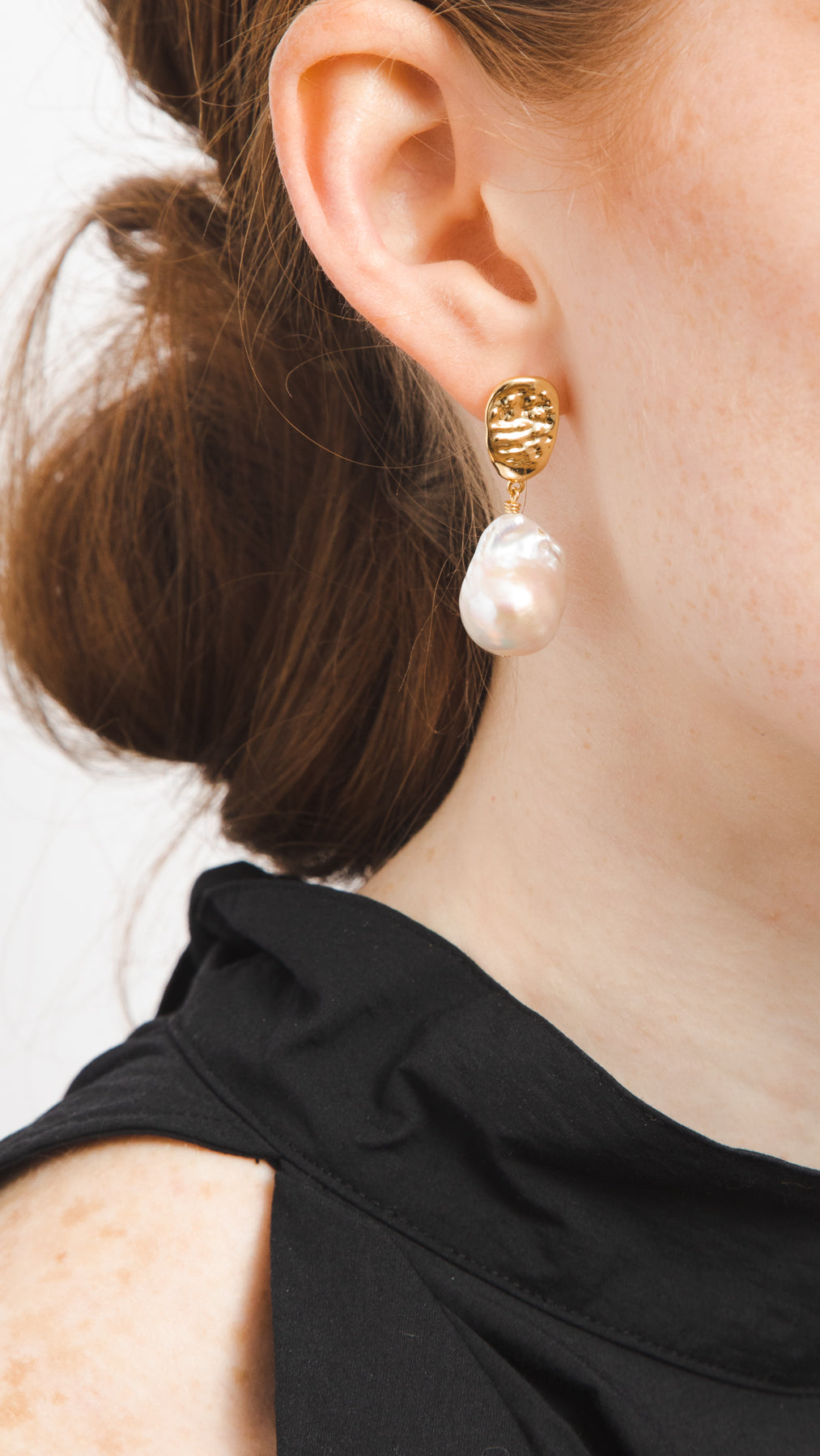 Natural Baroque Pearl Earring Wedding Pearl Earring Bridal Earrings Big Chucky Freshwater Baroque Pearl Earring