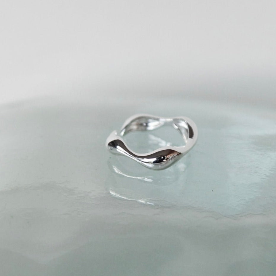 Organic Shape Chunky Ring Sterling Silver