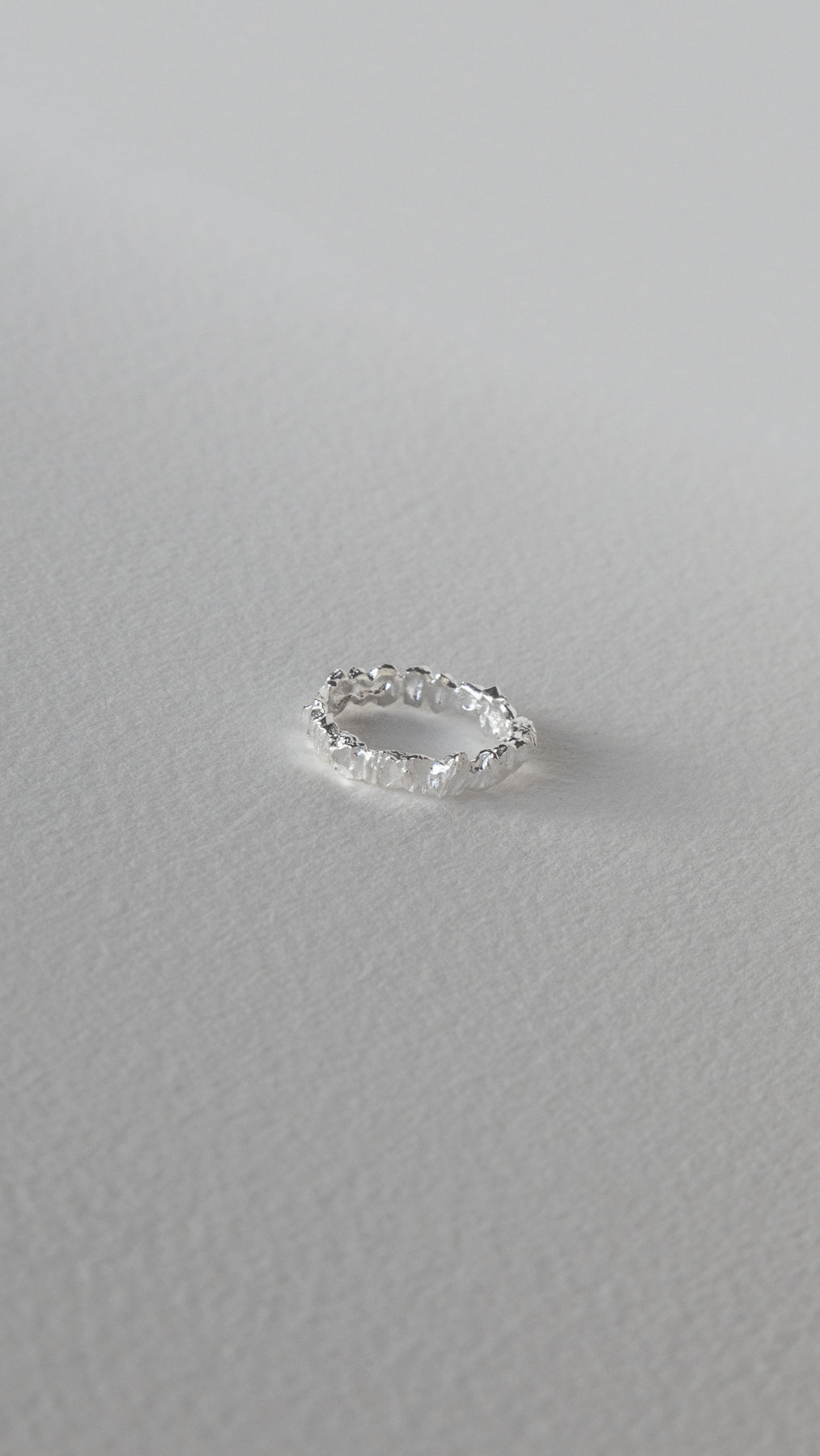 Tere Simple Textured Sterling Silver Ring