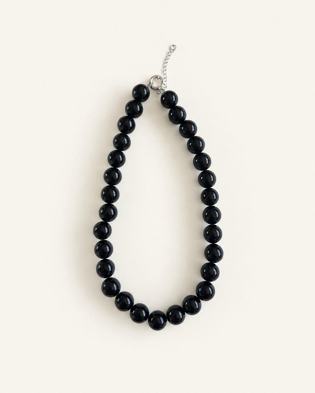 Sora Natural Black Onyx Beaded Necklace | Nordic Design