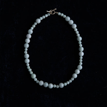 Aquamarine necklace gemstone necklace simple necklace choker Handcrafted beaded