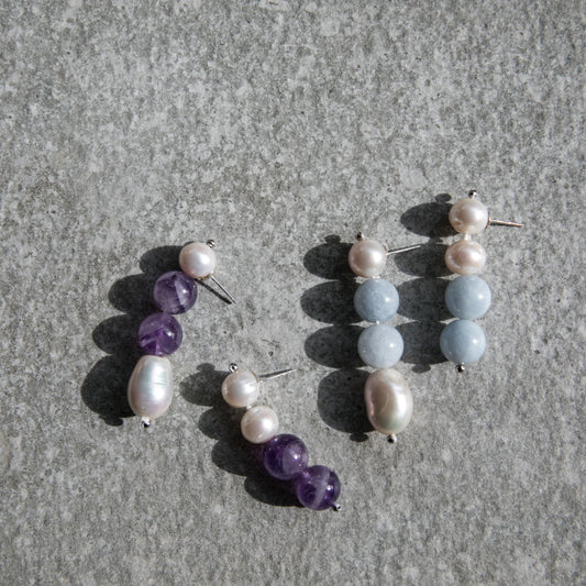 Emy Natural Pearl Gemstone Earring