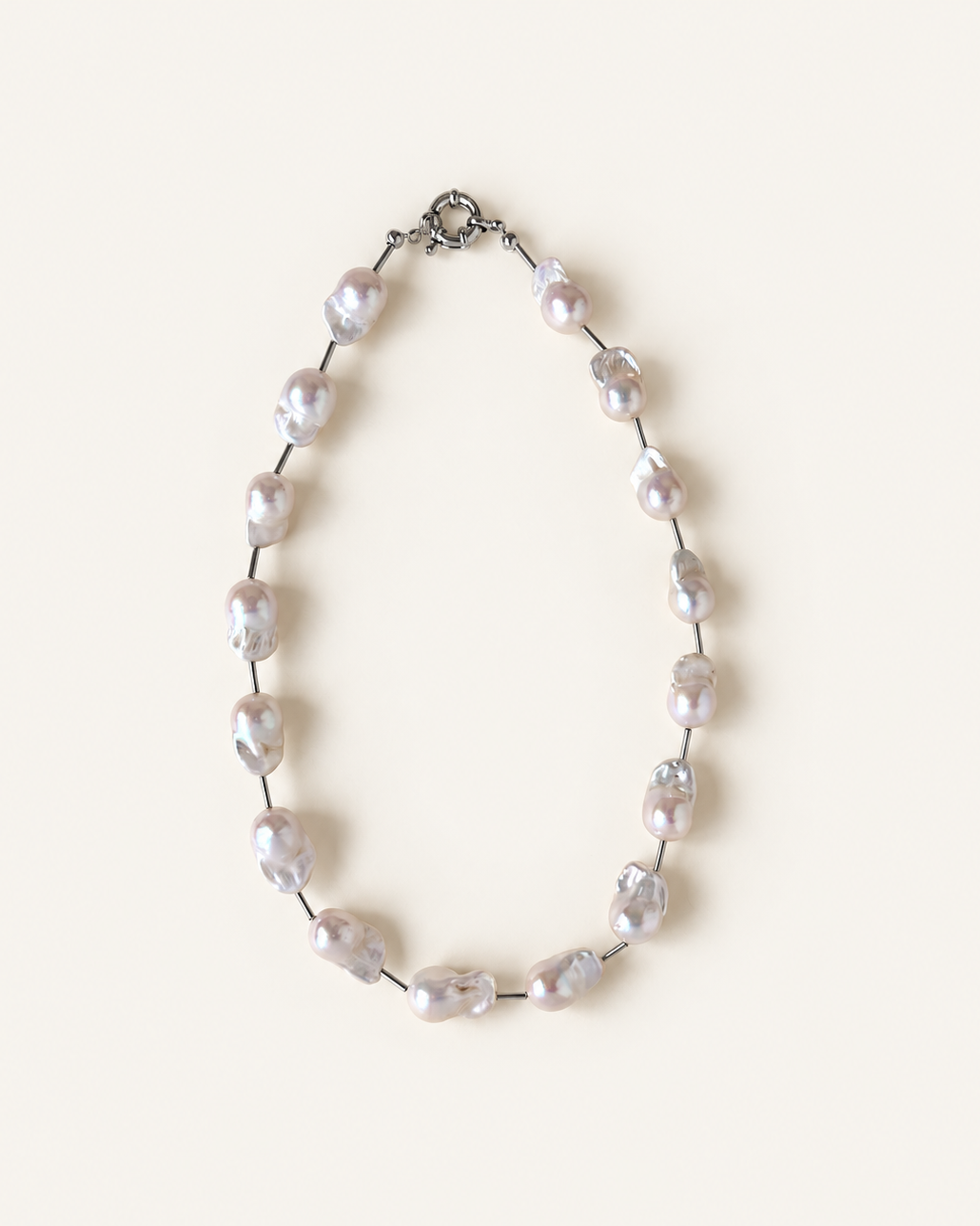 modern Freshwater Baroque Pearl collar Necklace product photo