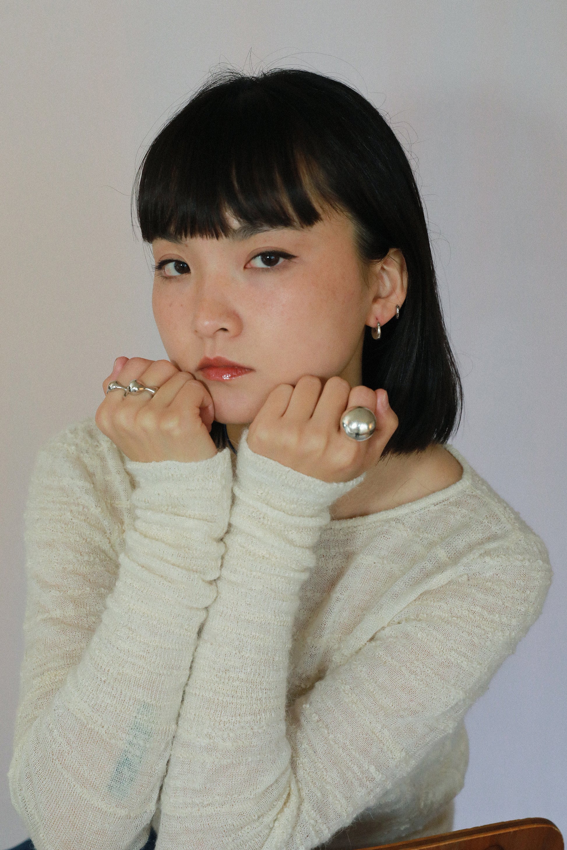 Sculptural silver dome ring with high-shine finish for everyday wear