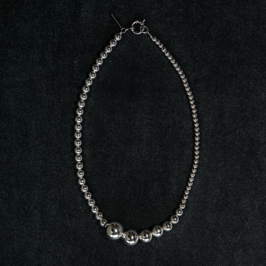 Silver beads necklace premium silver various beads size product