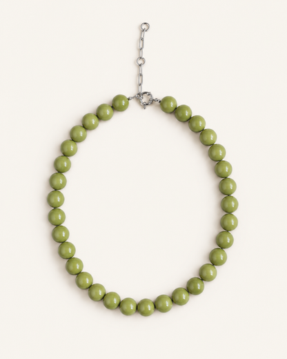 greenagatebigbeads12mmnecklacesummernecklacegreenrealgemstonebeadsproductphoto