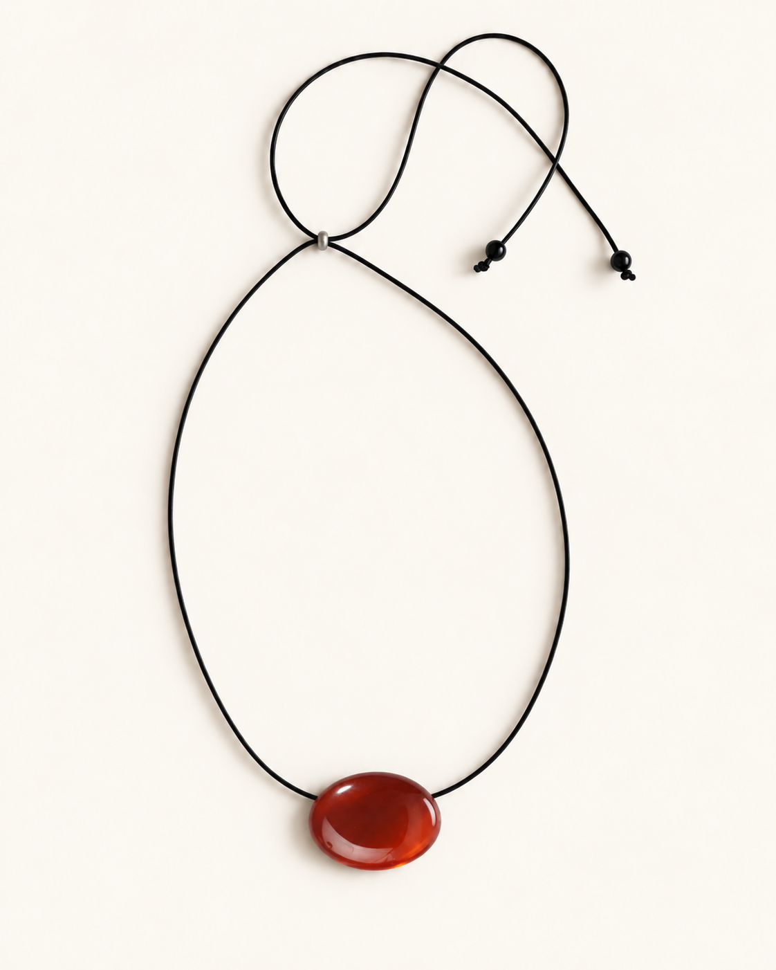 red-agate-pendant-necklace-adjustable-cord-nordic-design