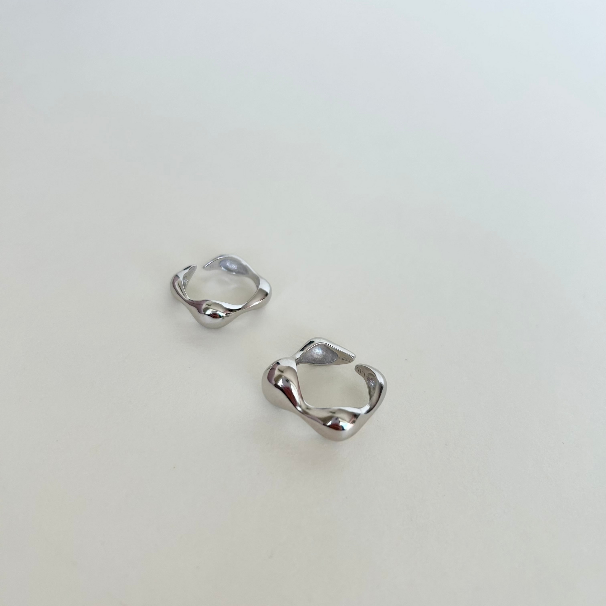 sterling silver organic shape ring chunky product details