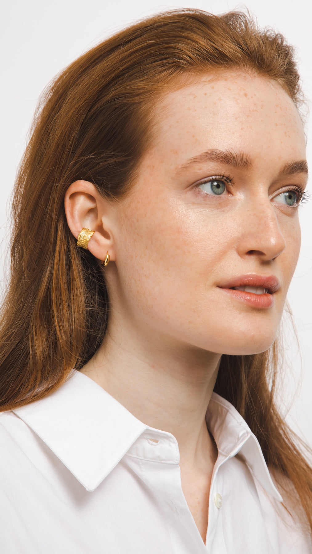 [Pre-Order] Delia Textured Silver Ear Cuff