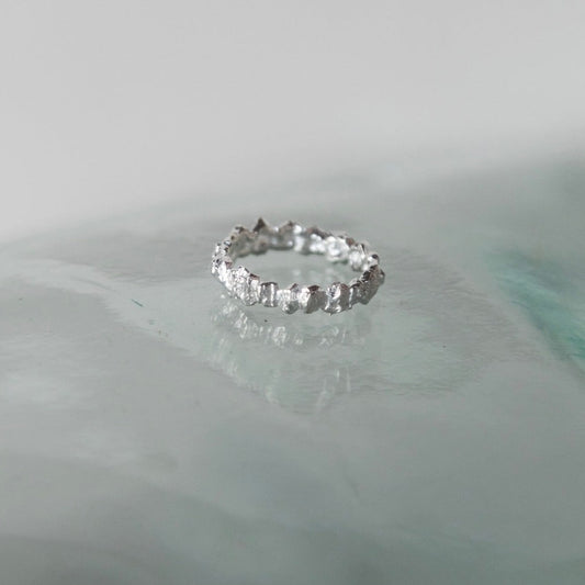 Tere Simple Textured Sterling Silver Ring